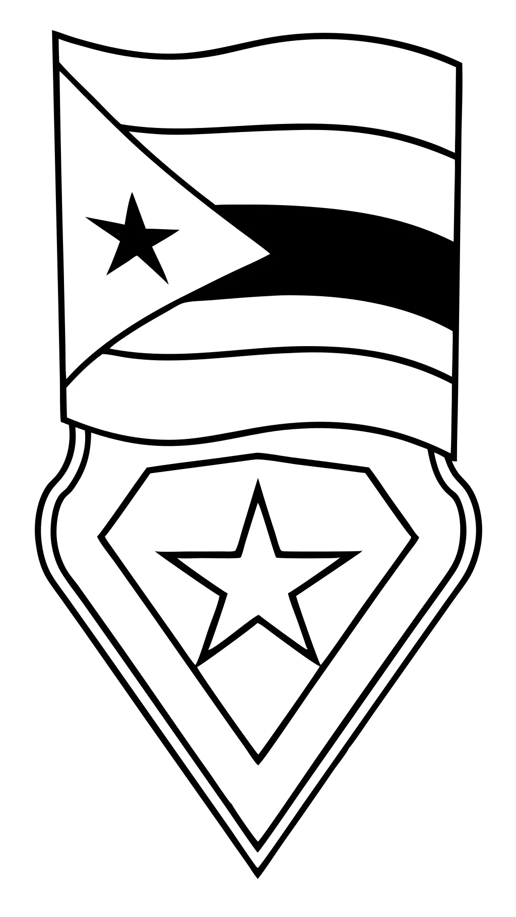 flag of puerto rico coloring page